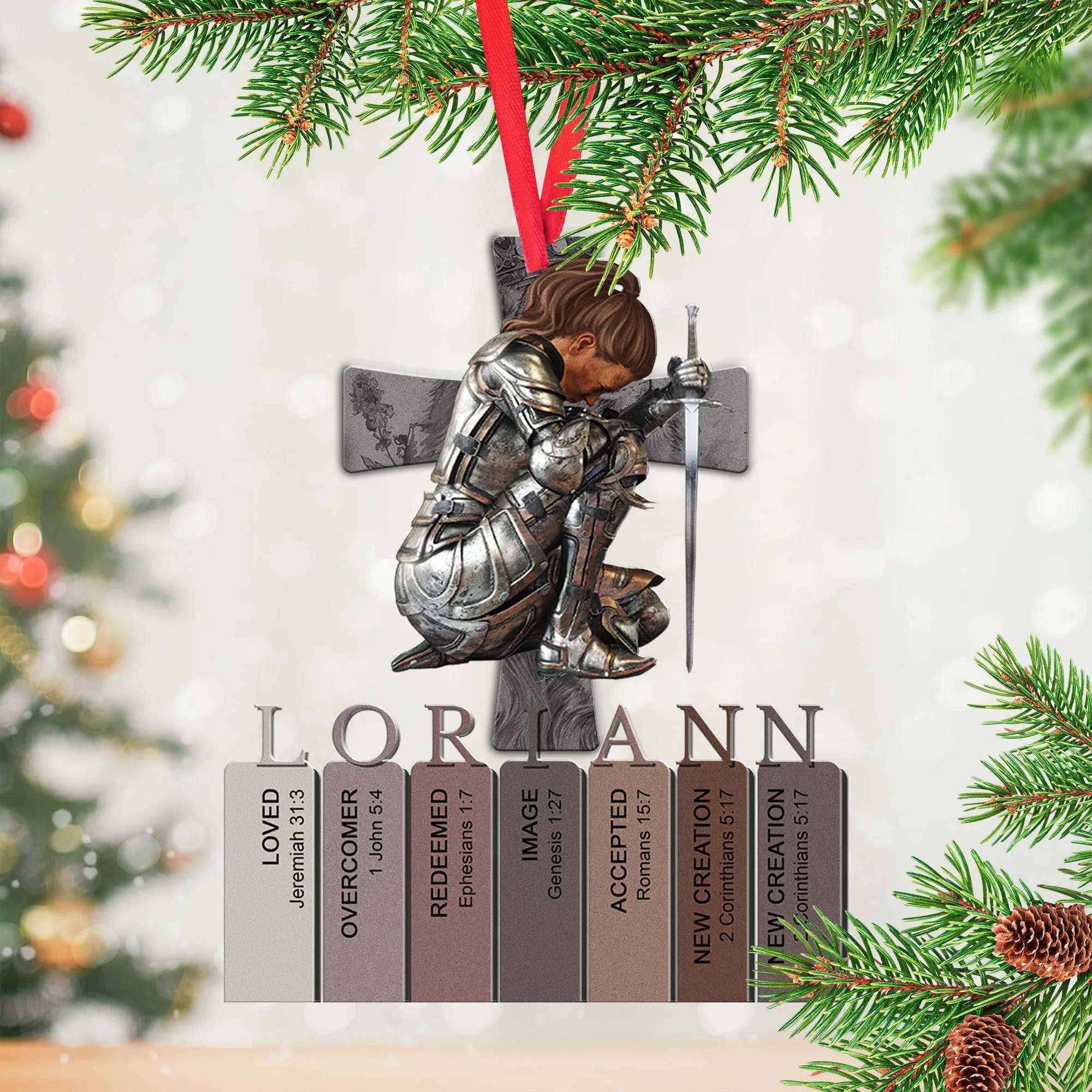 Christianartbag Ornament - Uncover the sacred meaning of your name - Personalized Ornament - CAB123924