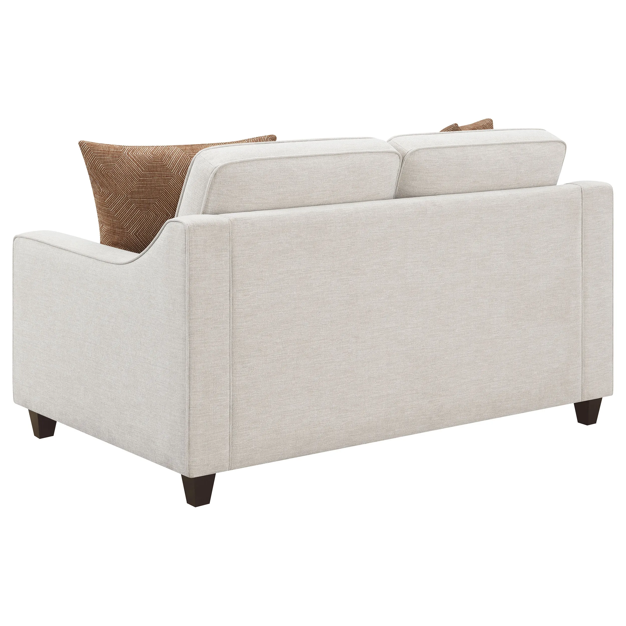 Christine Upholstered Sloped Arm Loveseat Beige