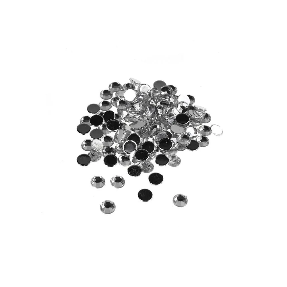 Circle-Shaped Acrylic Rhinestone Diamonds, 5mm