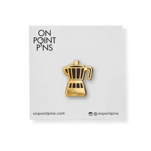 Coffee Collection: Stove Top Coffee Maker Lapel Enamel Pin