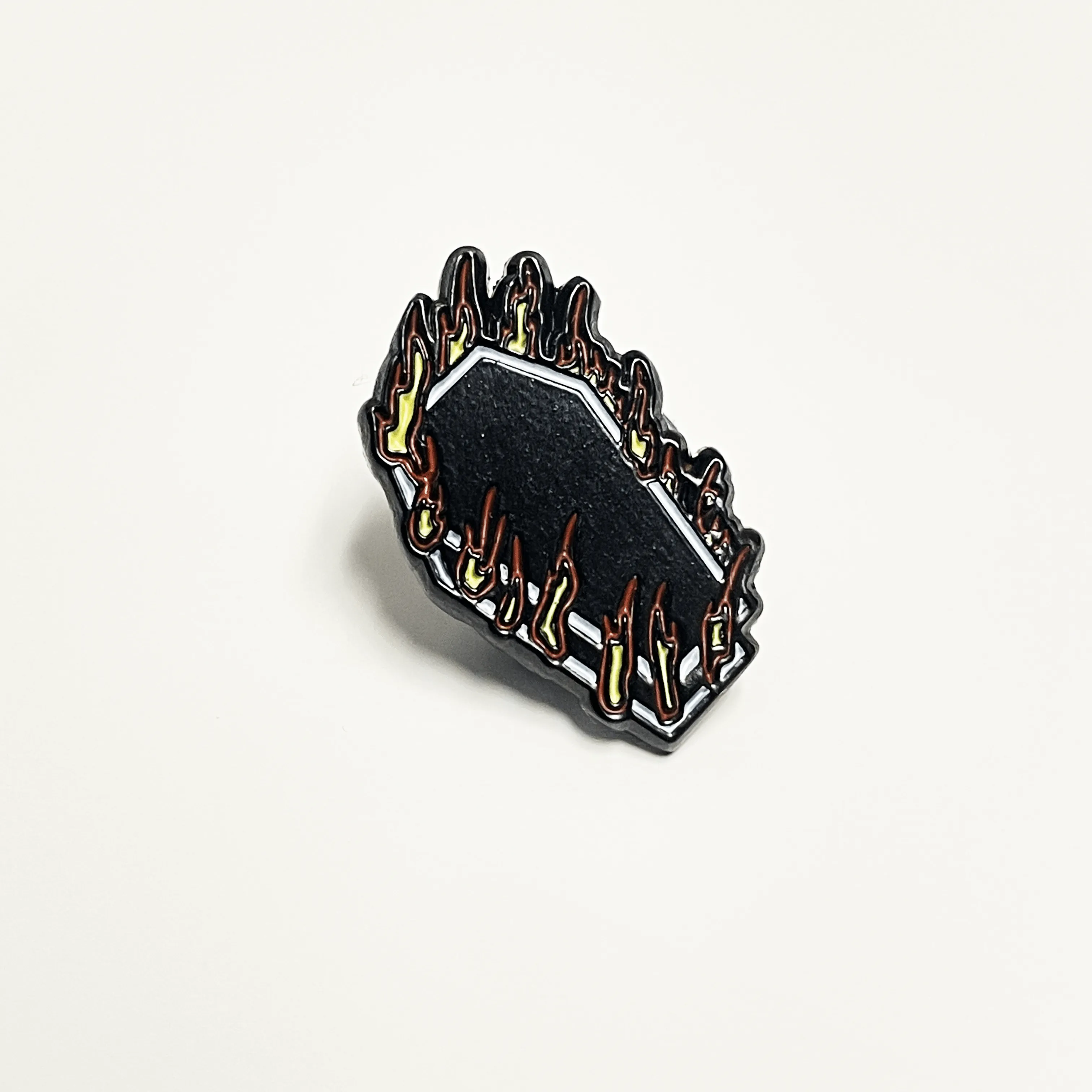 Coffin Skate Flames Enamel Pin
