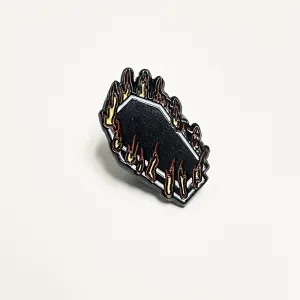 Coffin Skate Flames Enamel Pin