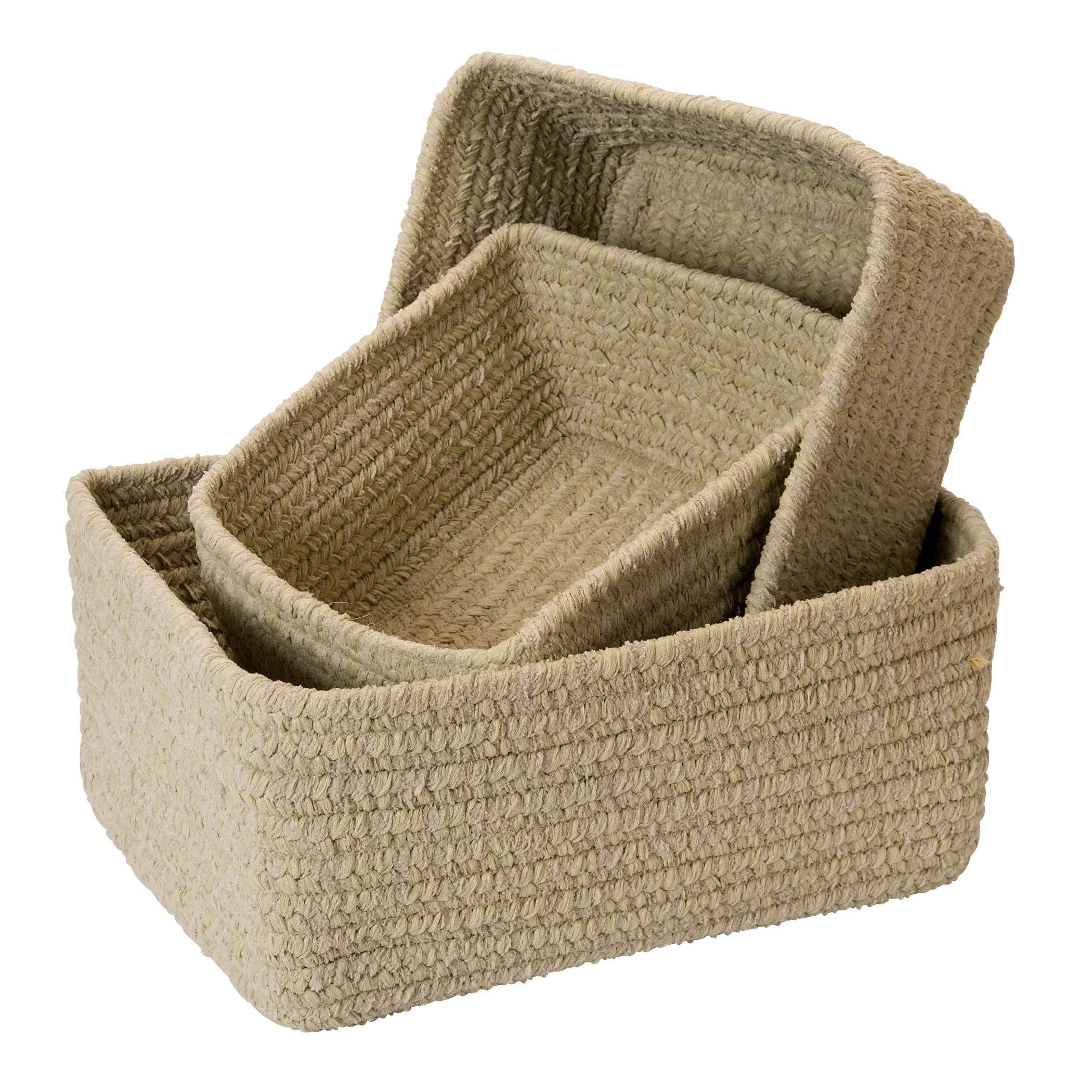Colonial Mills Chenille Soft Nursery Nesting 3-Piece Basket Set