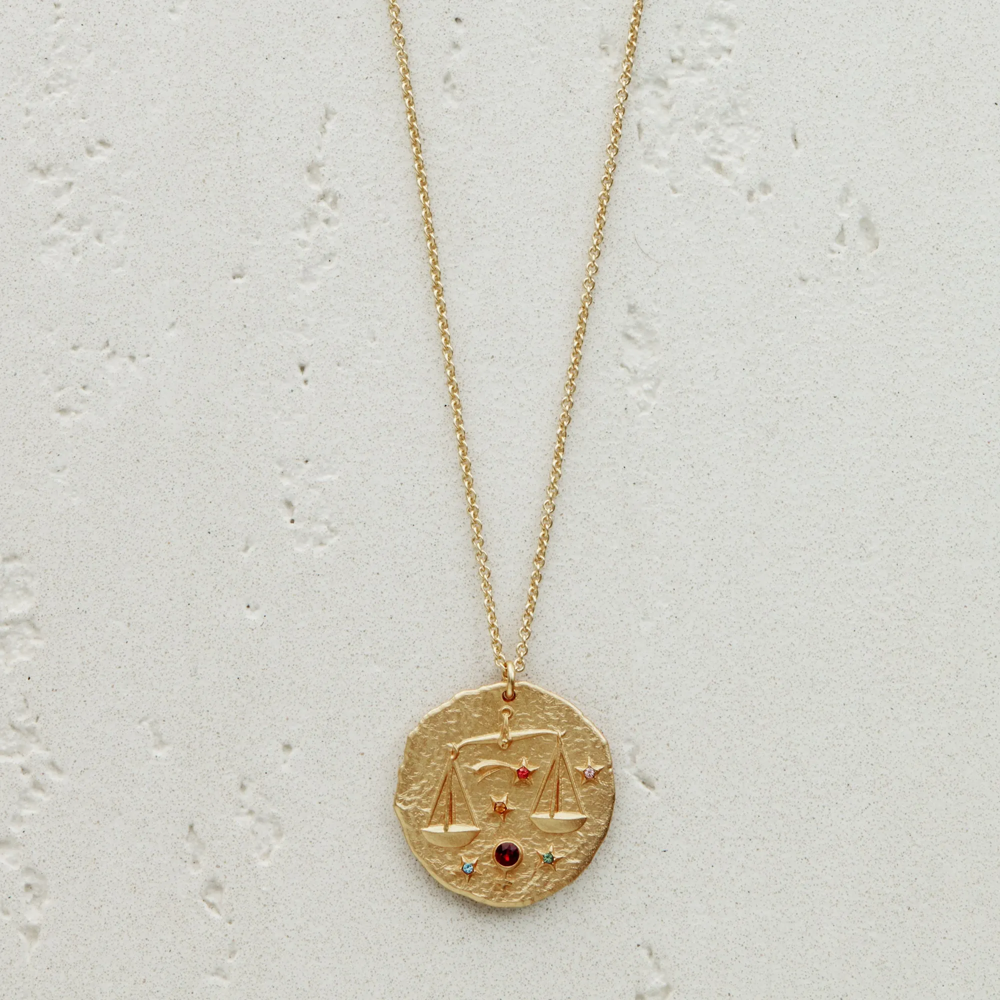 Constellation Libra Zodiac Sign Pendant Necklace