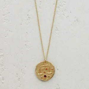 Constellation Libra Zodiac Sign Pendant Necklace
