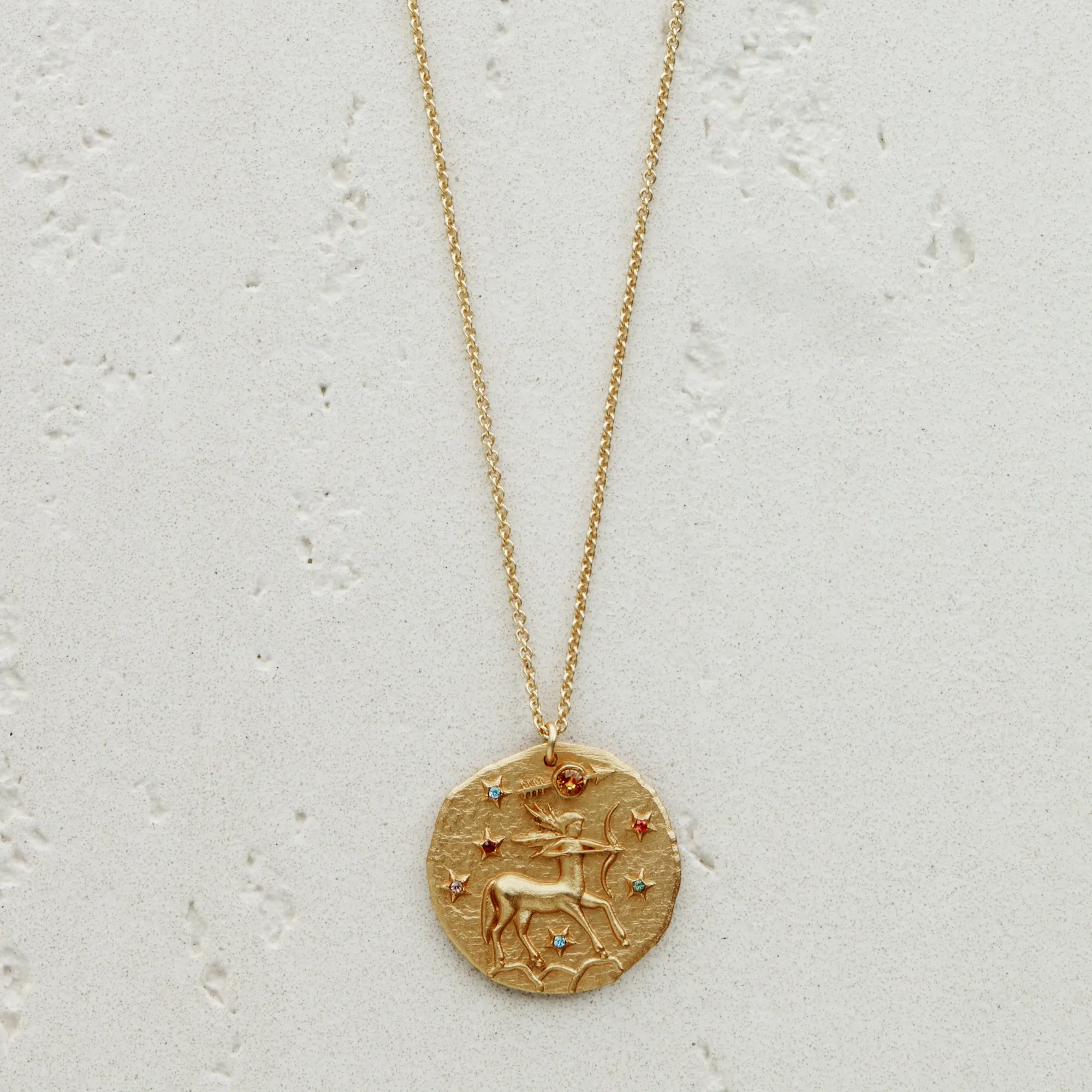 Constellation Sagittarius Zodiac Sign Pendant Necklace