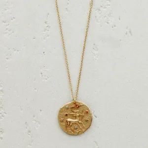 Constellation Sagittarius Zodiac Sign Pendant Necklace