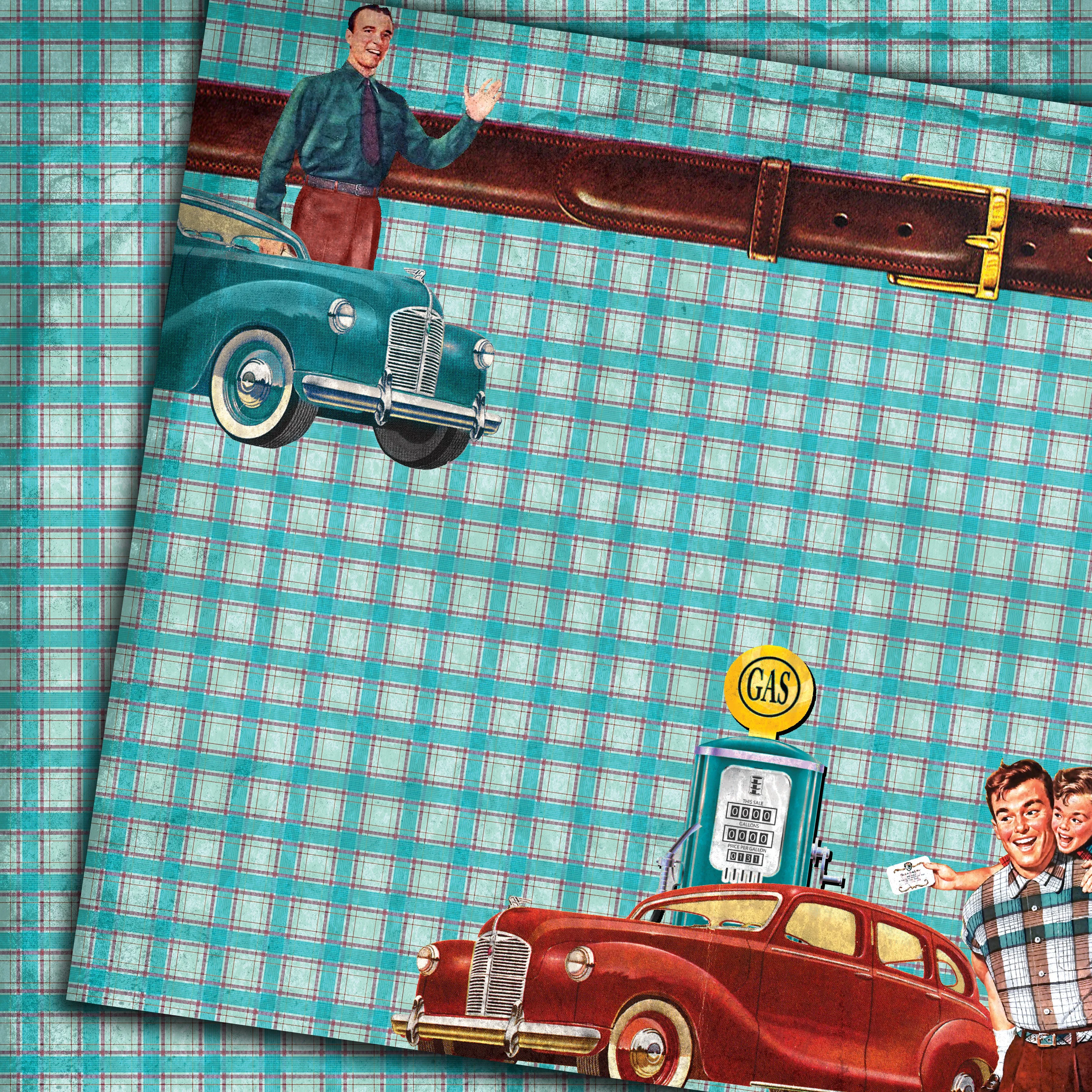 Country Craft Creations - Retro Men - 12x12 - 28 Sheets- Cotton Bristol