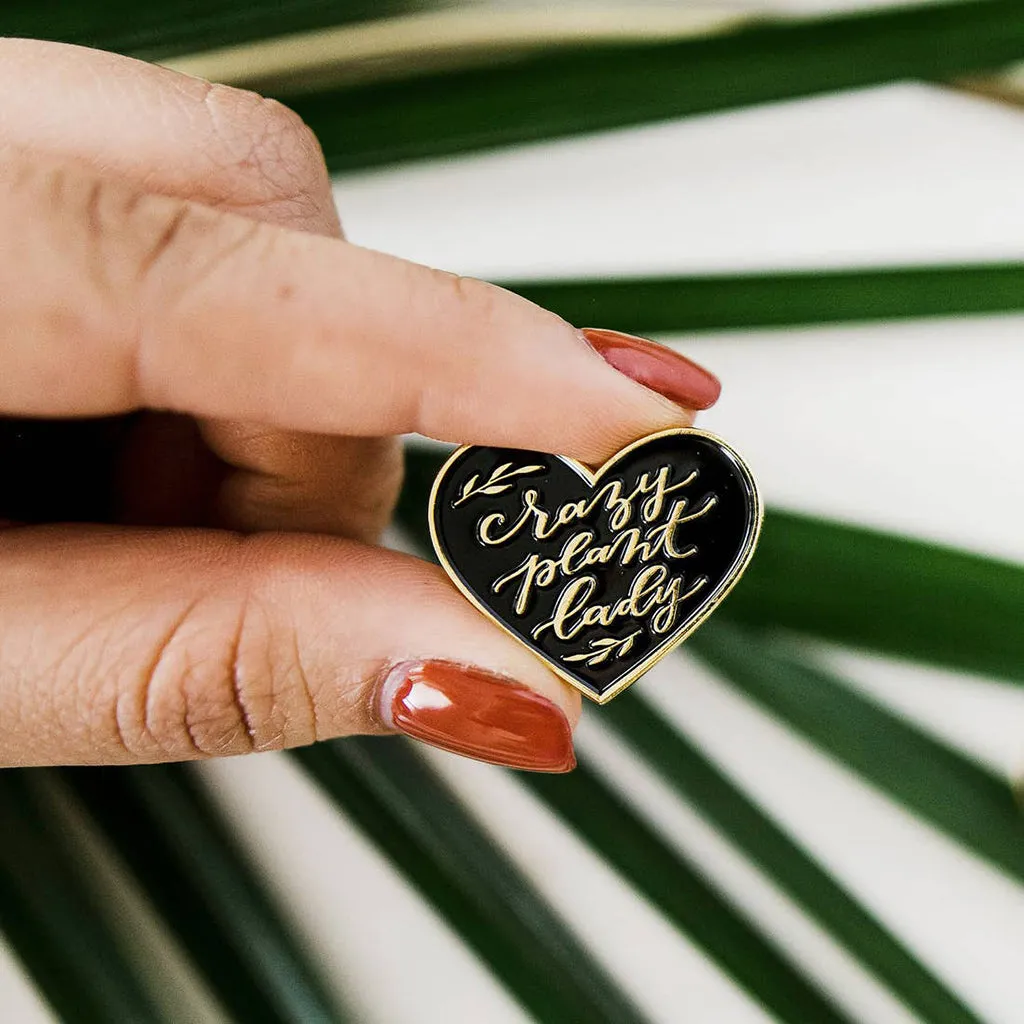 Crazy Plant Lady Lapel Pin