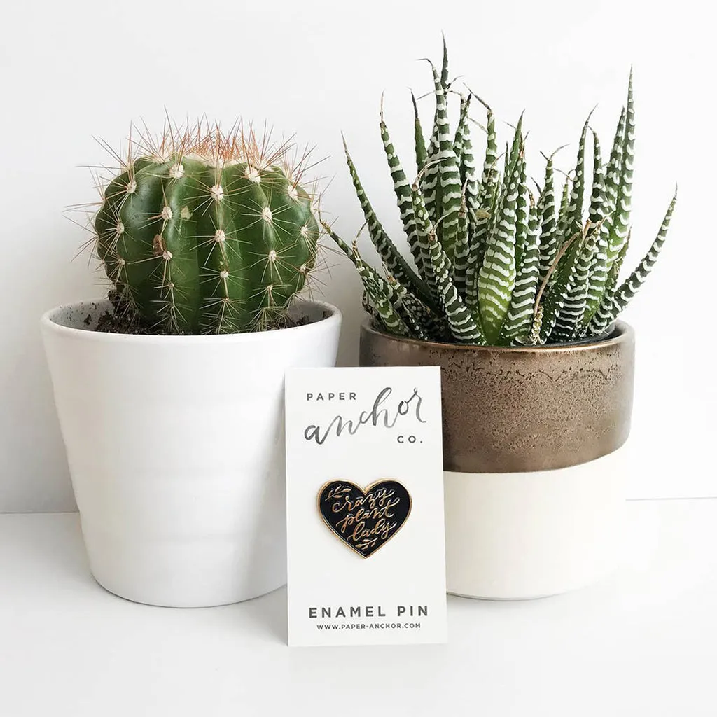 Crazy Plant Lady Lapel Pin