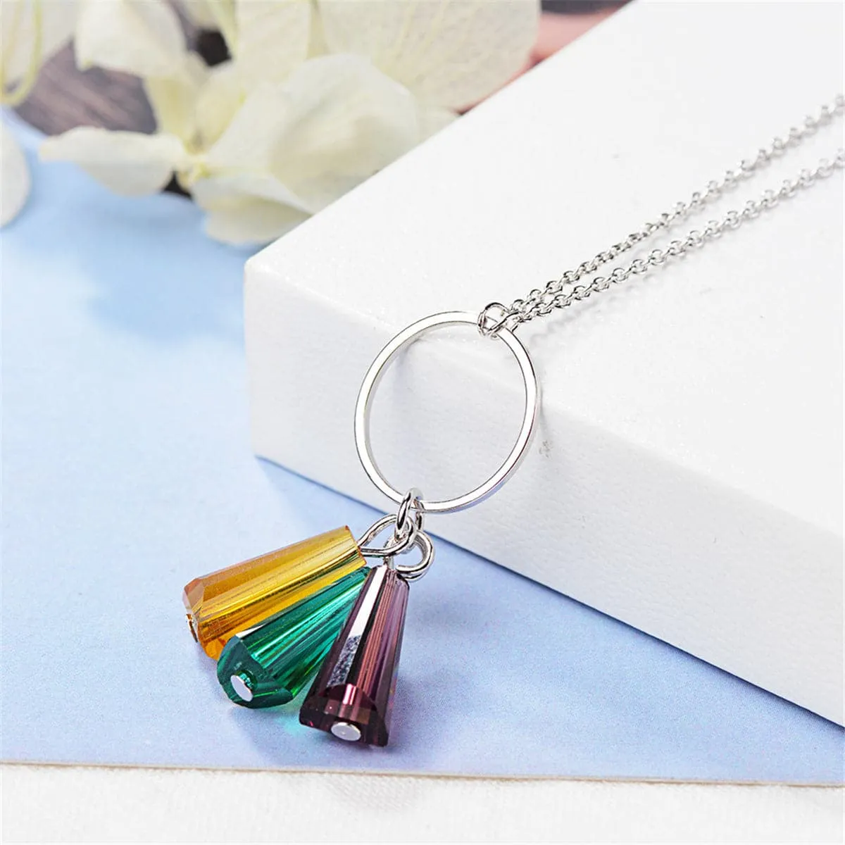 Crystal & 18K Gold-Plated Rainbow Charm Bracelet