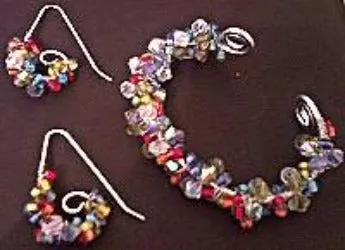 Crystal Bangle & Earrings Set (special order - sold out)