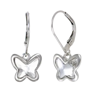 Crystal Butterfly Drop Earrings