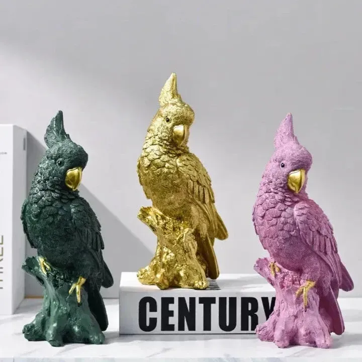 Decorative Exotic Parrot Figurine