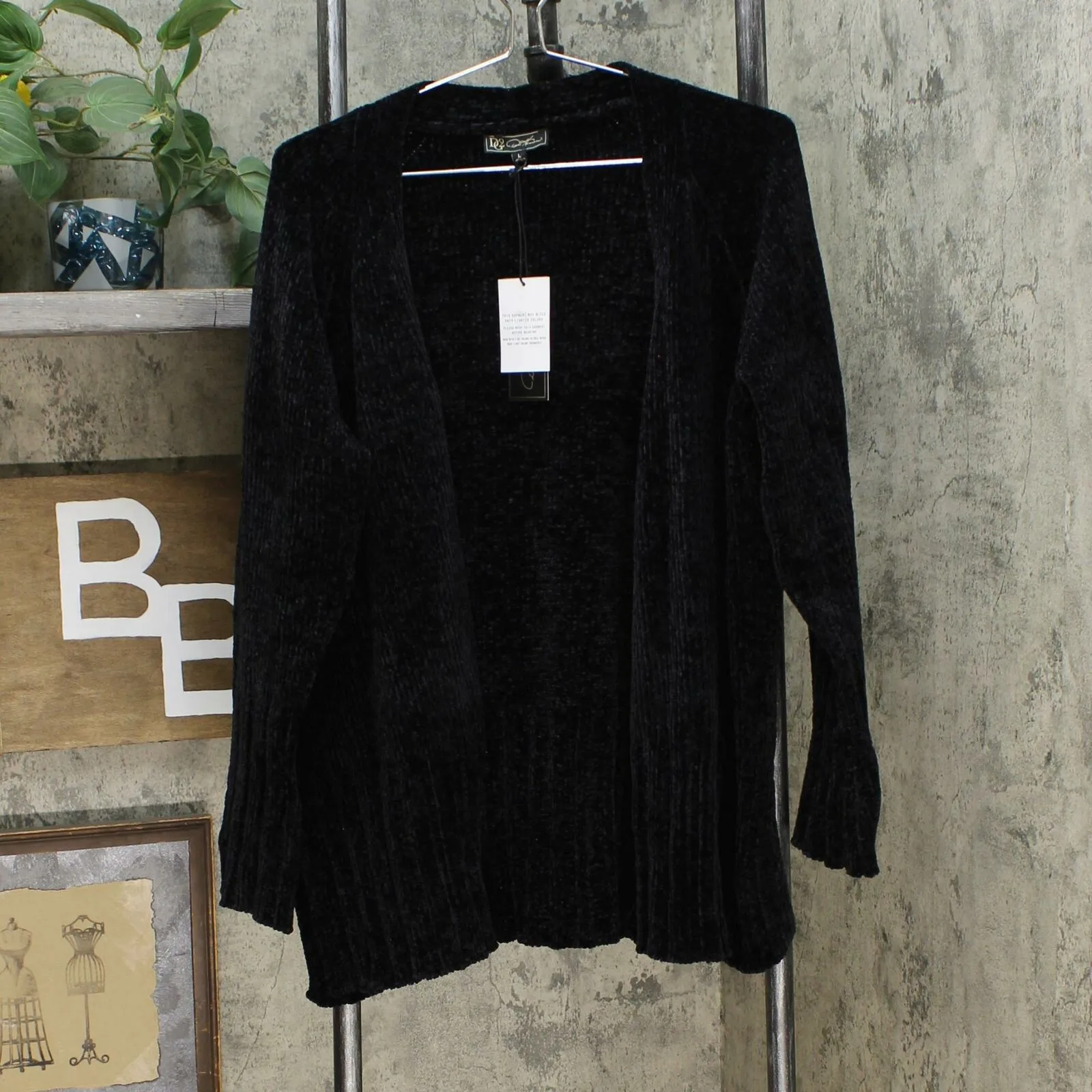 DG2 by Diane Gilman Women's Heathered Chenille Cardigan Sweater