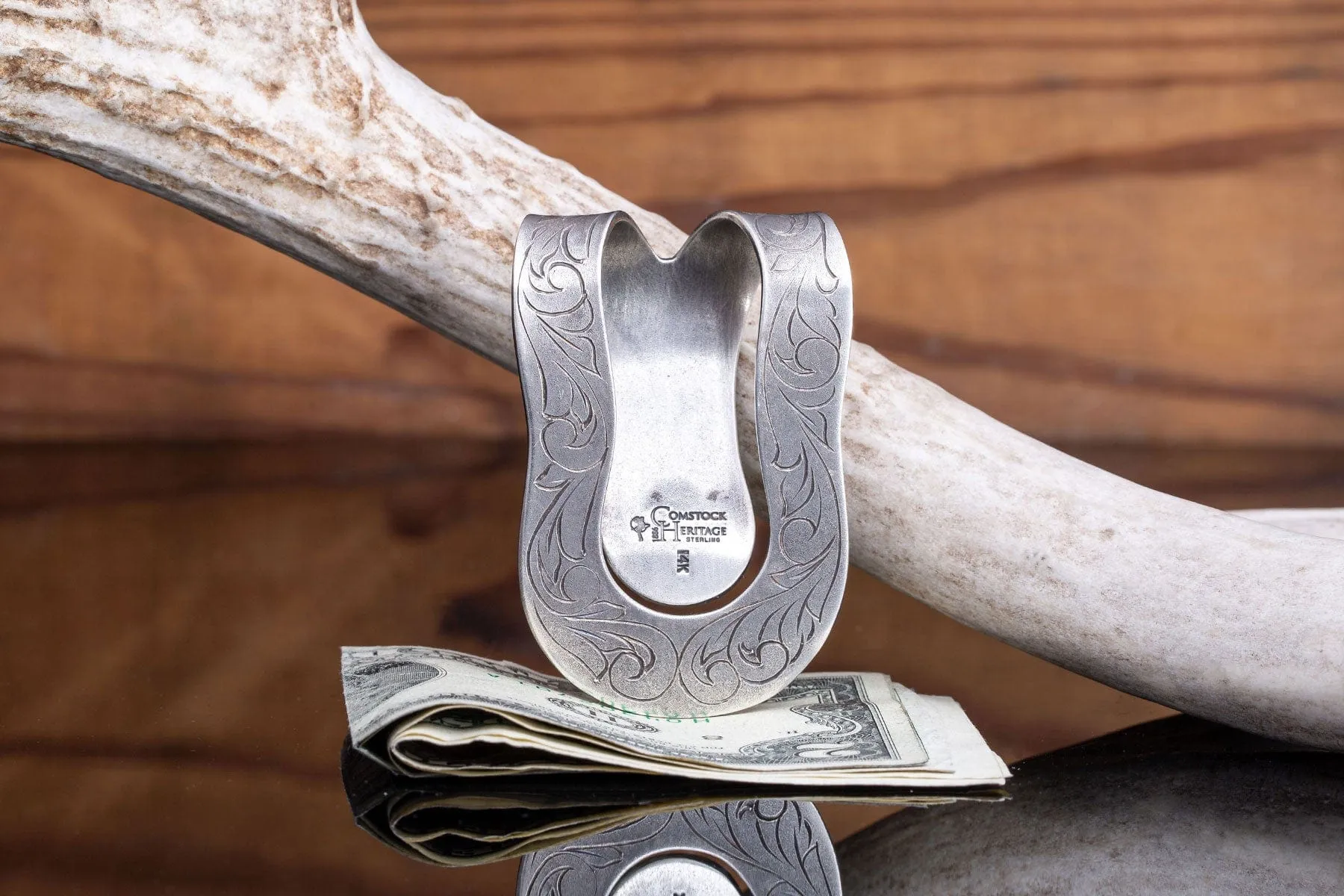 Dog & Flying Quail Big Bend Money Clip