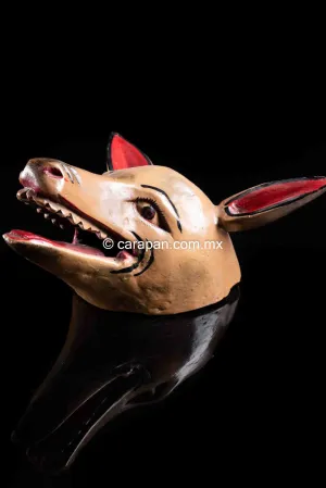 Donkey Wooden Mask from Guerrero, Mexico