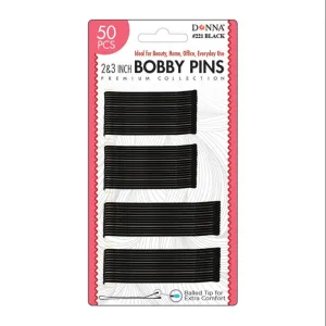 DONNA Bobby Pins Blk 50pcs