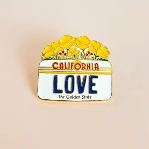 DOODLES INK CA LOVE LICENSE PLATE PIN