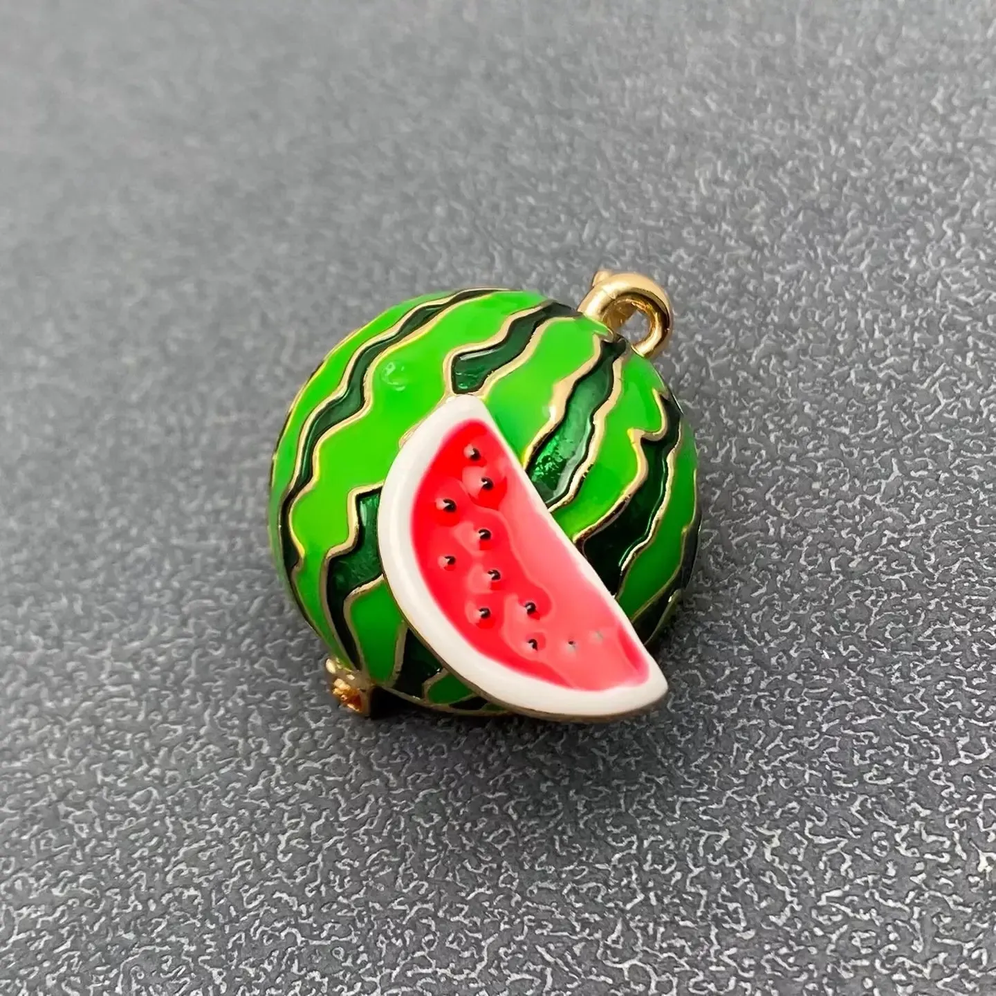 Enamel Watermelon Brooch
