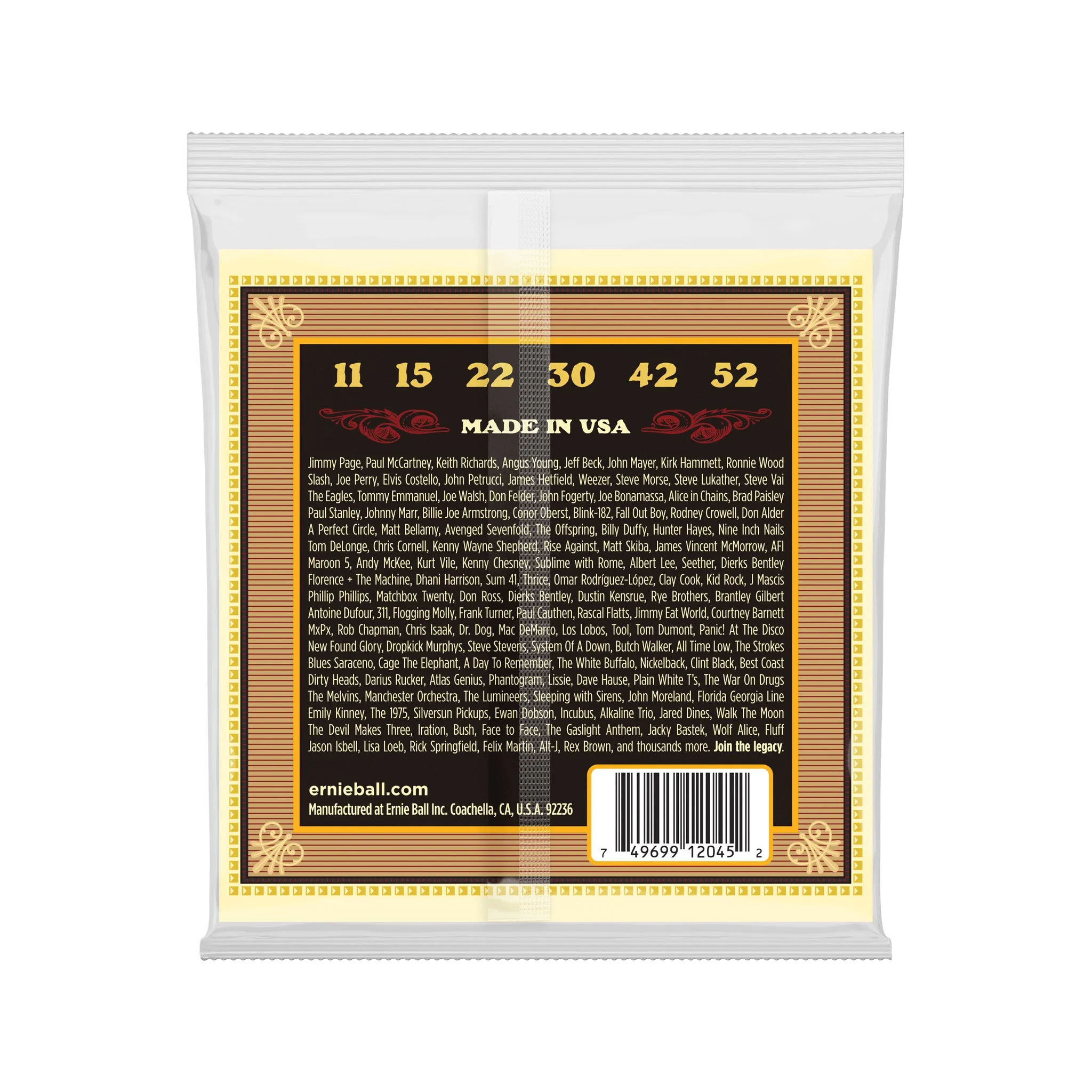 Ernie Ball Earthwood Silk and Steel Soft Acoustic Guitar Strings, 11-52