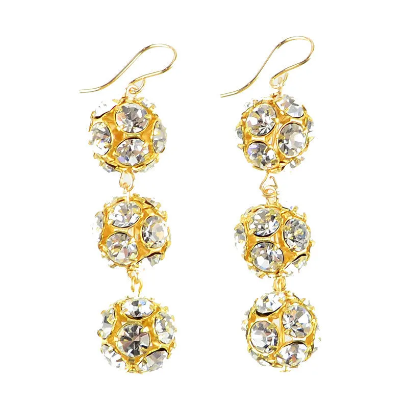 Europa Rhinestone Ball Earrings (WS)