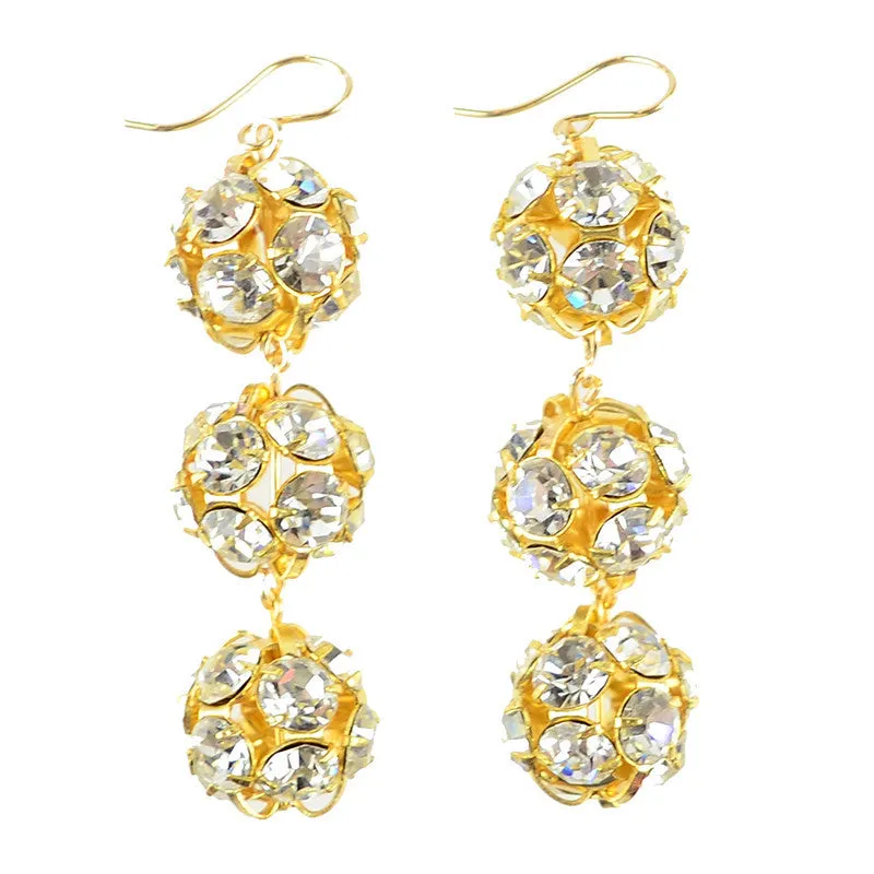 Europa Rhinestone Ball Earrings (WS)