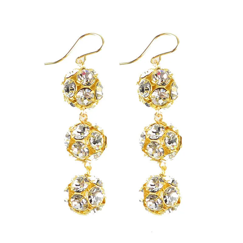 Europa Rhinestone Ball Earrings (WS)