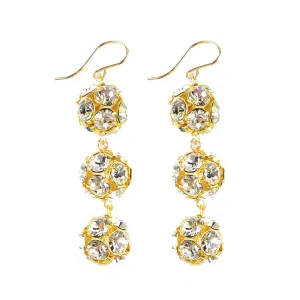 Europa Rhinestone Ball Earrings