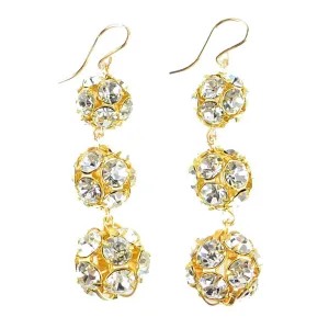Europa Rhinestone Ball Graduated Earrings (WS)