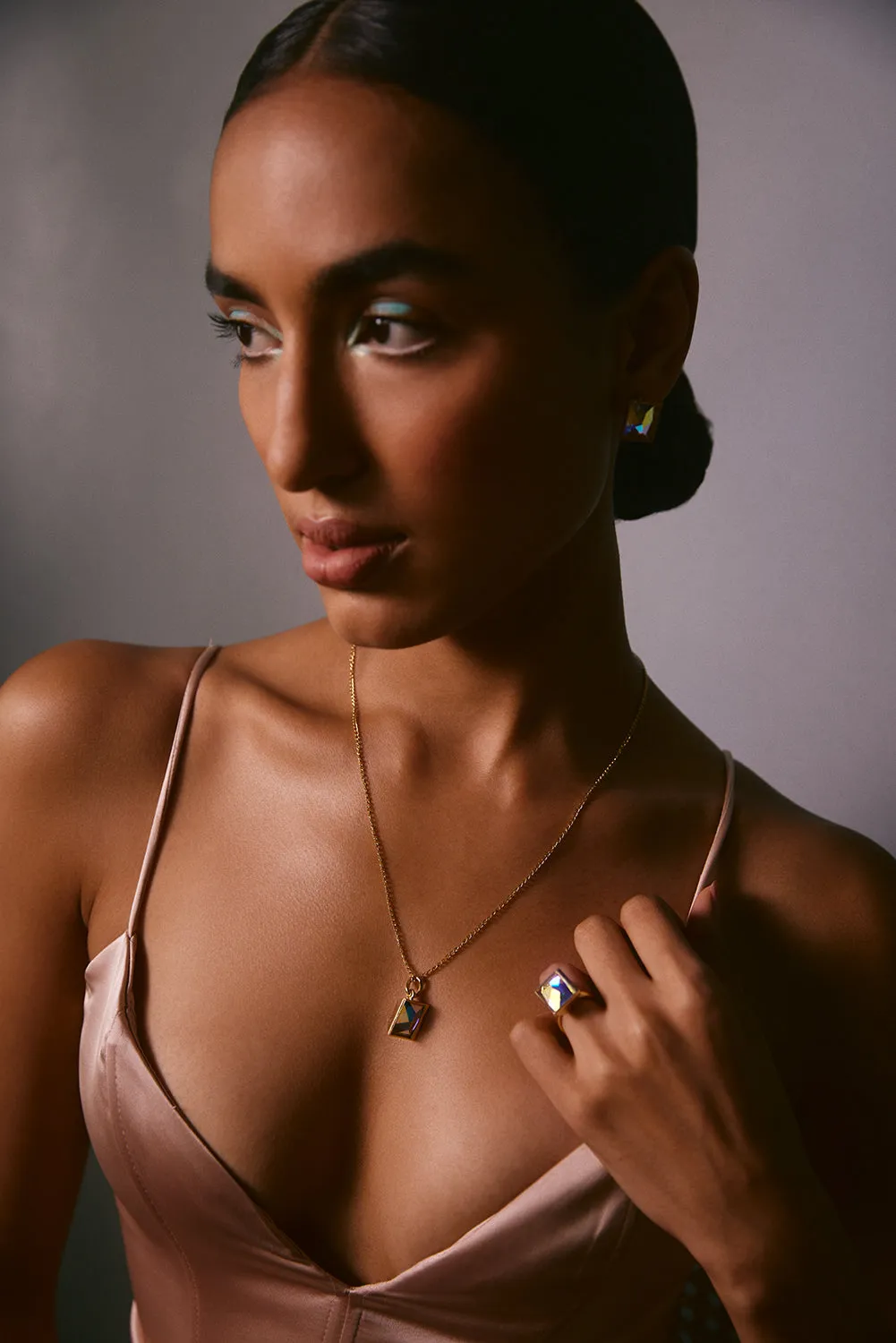 Fashion Jewelry-18k Gold Plated-Ring-Sirius Crystal-Multi-VOYCE1001-Fashion Edit Voyce
