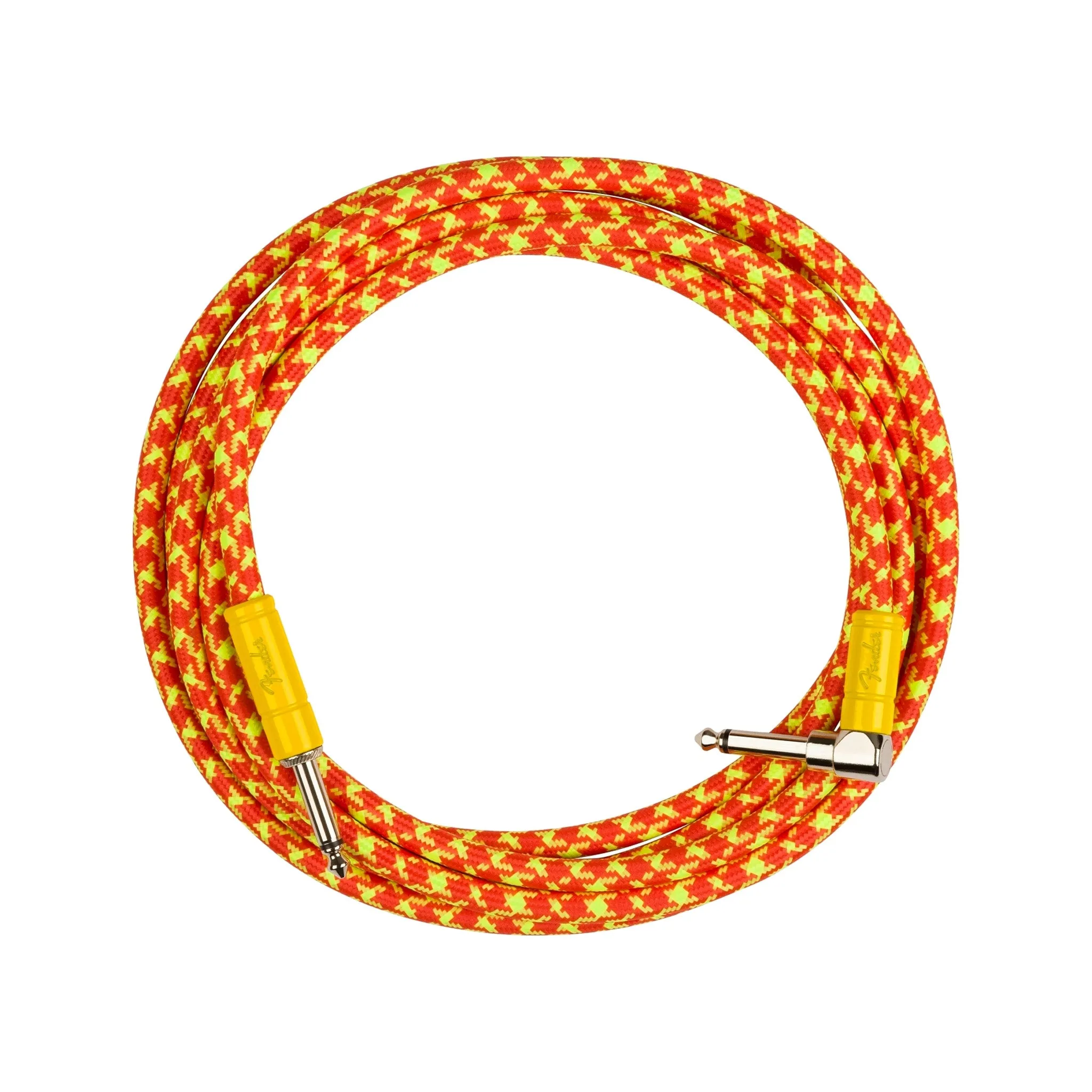Fender MonoNeon 10FT Angled Instrument Cables, Orange