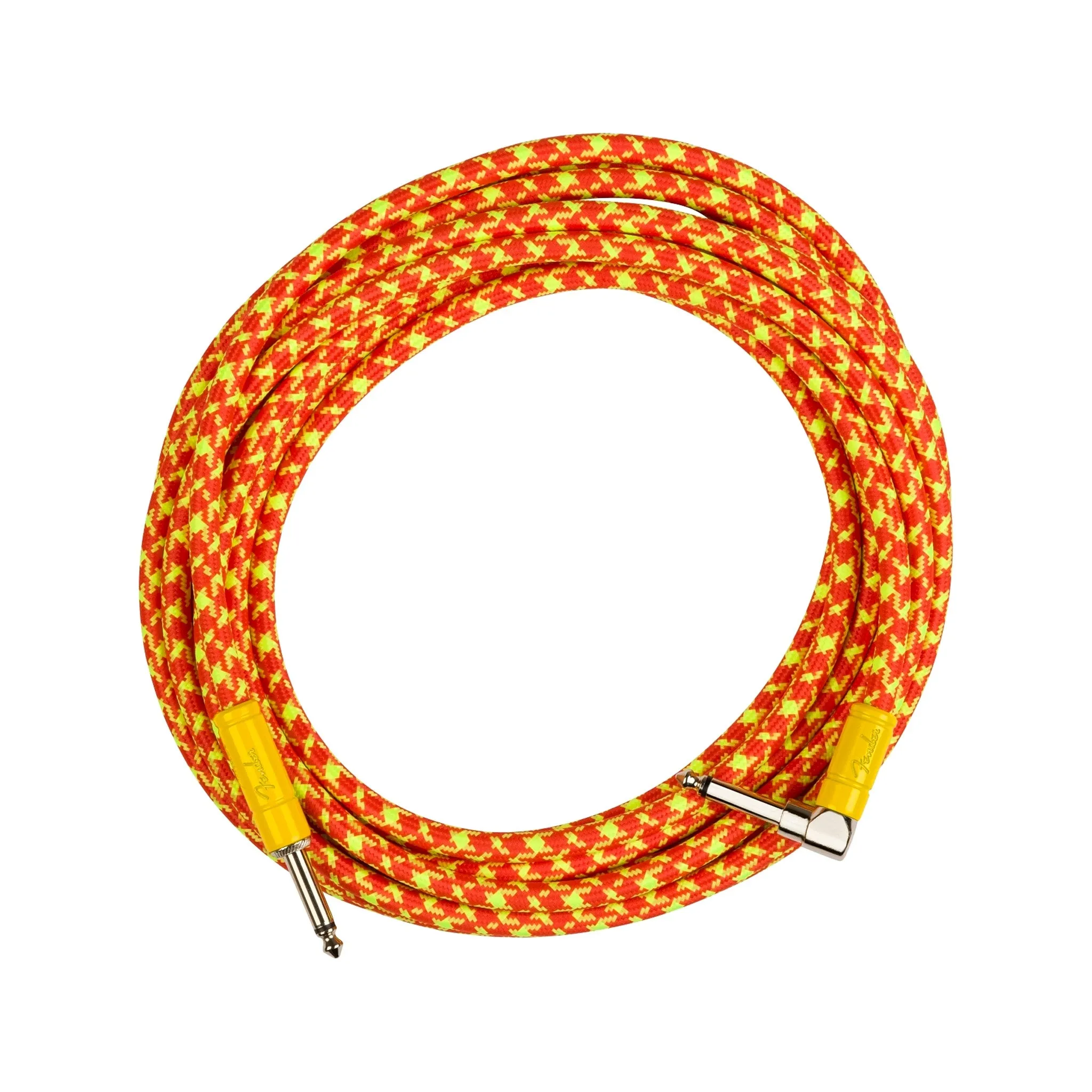 Fender MonoNeon 18.6FT Angled Instrument Cables, Orange