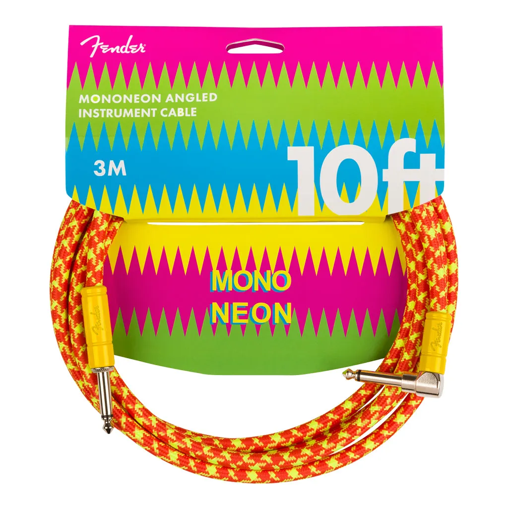 Fender MonoNeon Instrument Cable, 10', Orange