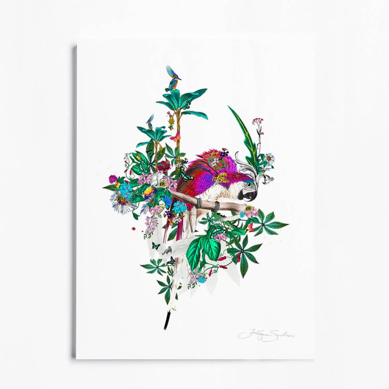 Flora & Fauna Lear - Neon White - Art Print