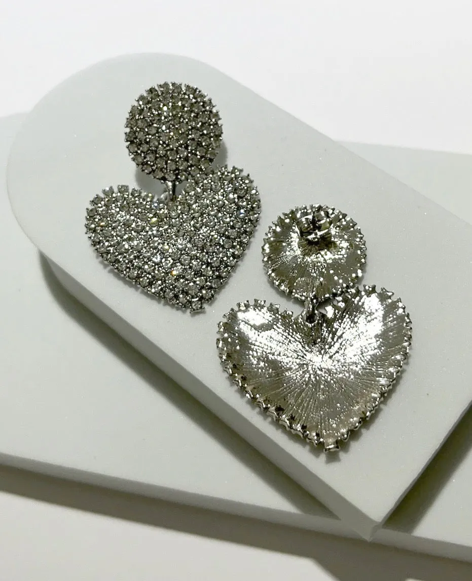 Follow your Heart Rhinestone Earrings