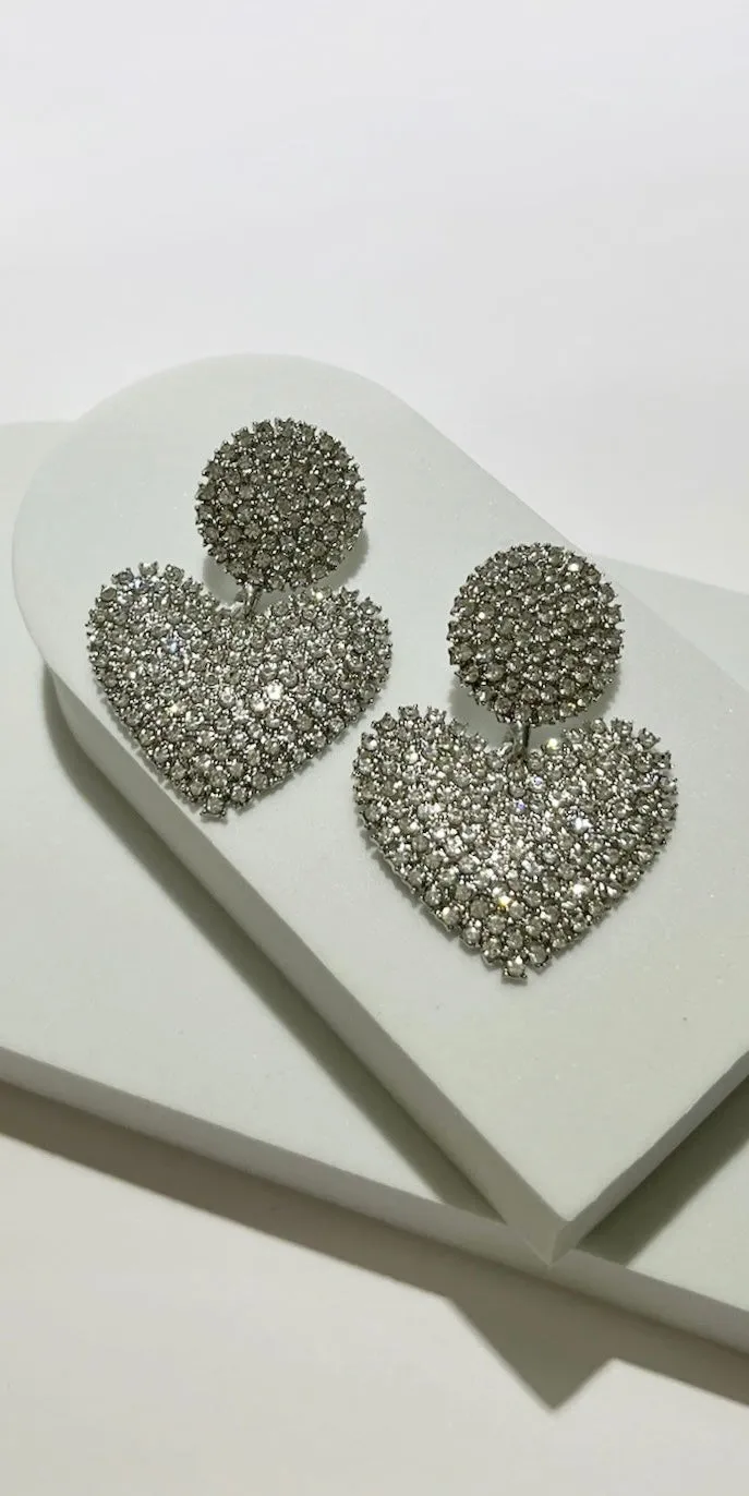 Follow your Heart Rhinestone Earrings