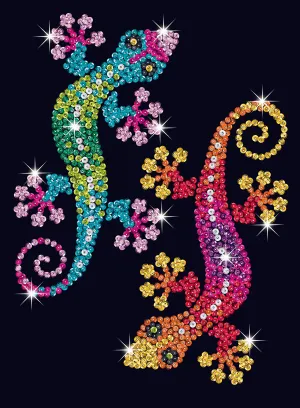 GECKOS Sequin Art Blue - Sparkling Picture Craft Kit