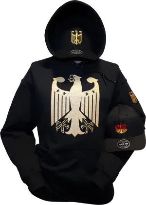 Germany Hoodie Chivalry Black Metallic Gold