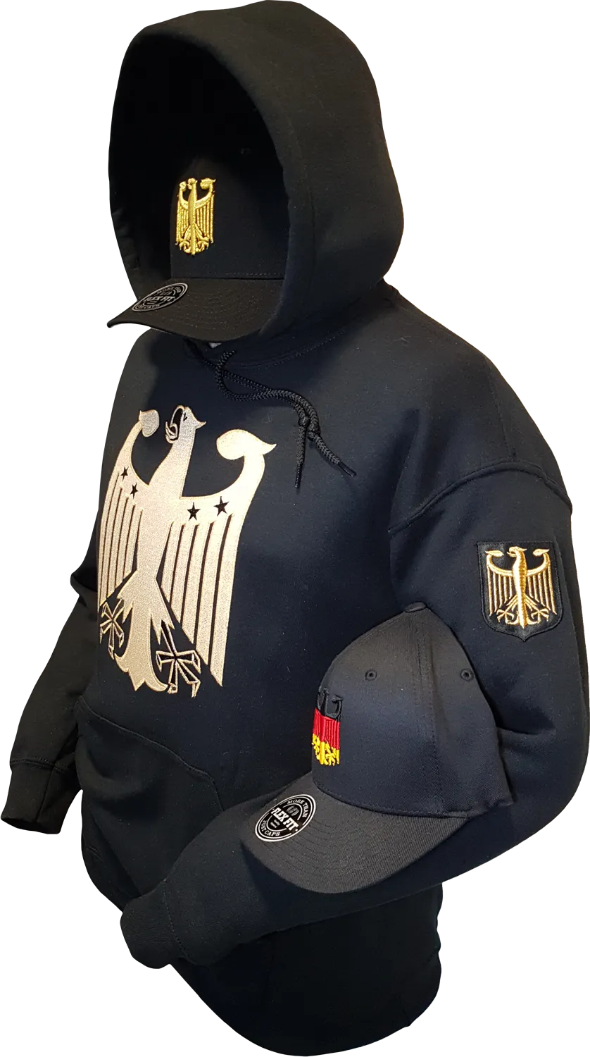 Germany Hoodie Chivalry Black Metallic Gold
