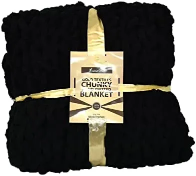 GOLD TEXTILES Chenille Throw Blanket ( 50X60 Inches ) Warm Soft Cozy for Lounge Sofa ,Couch & Bed, Home Decor
