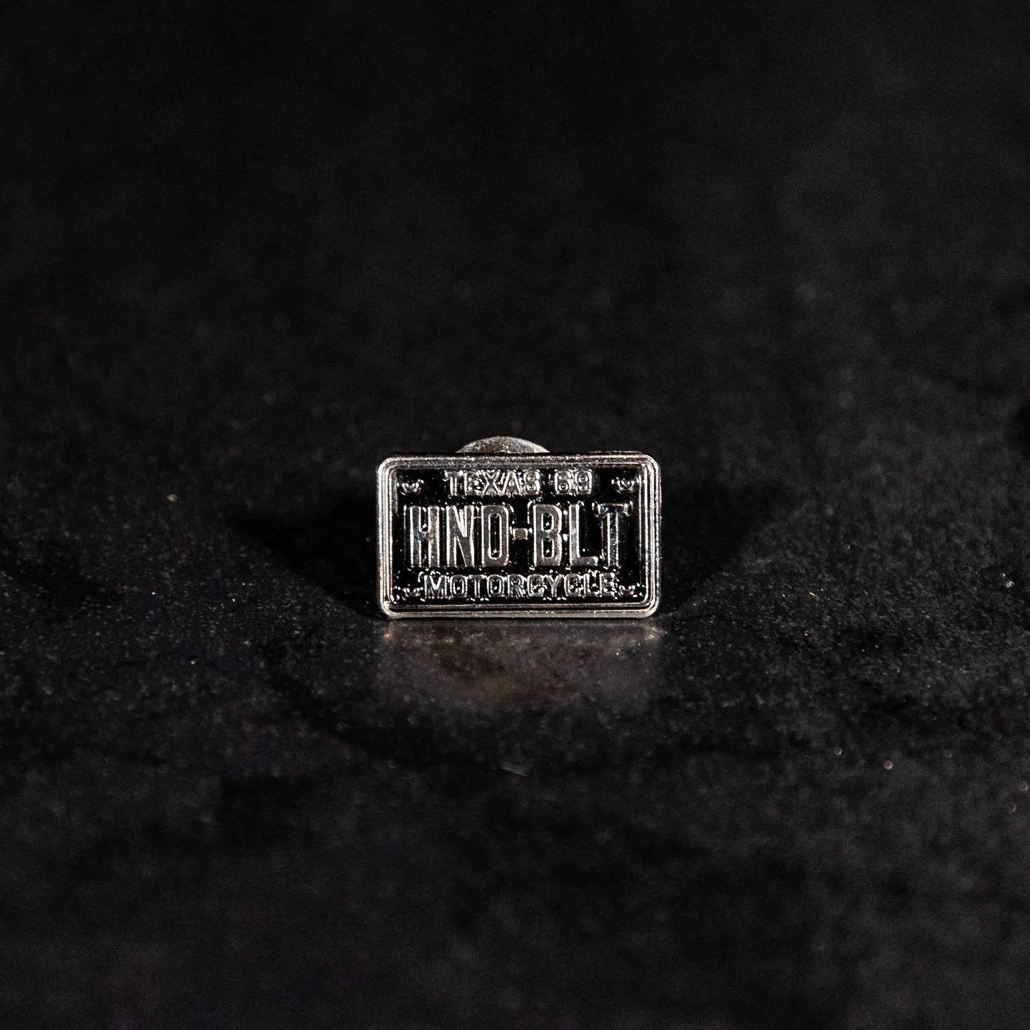 Handbuilt Show Moto Plate Soft Enamel Lapel Pin
