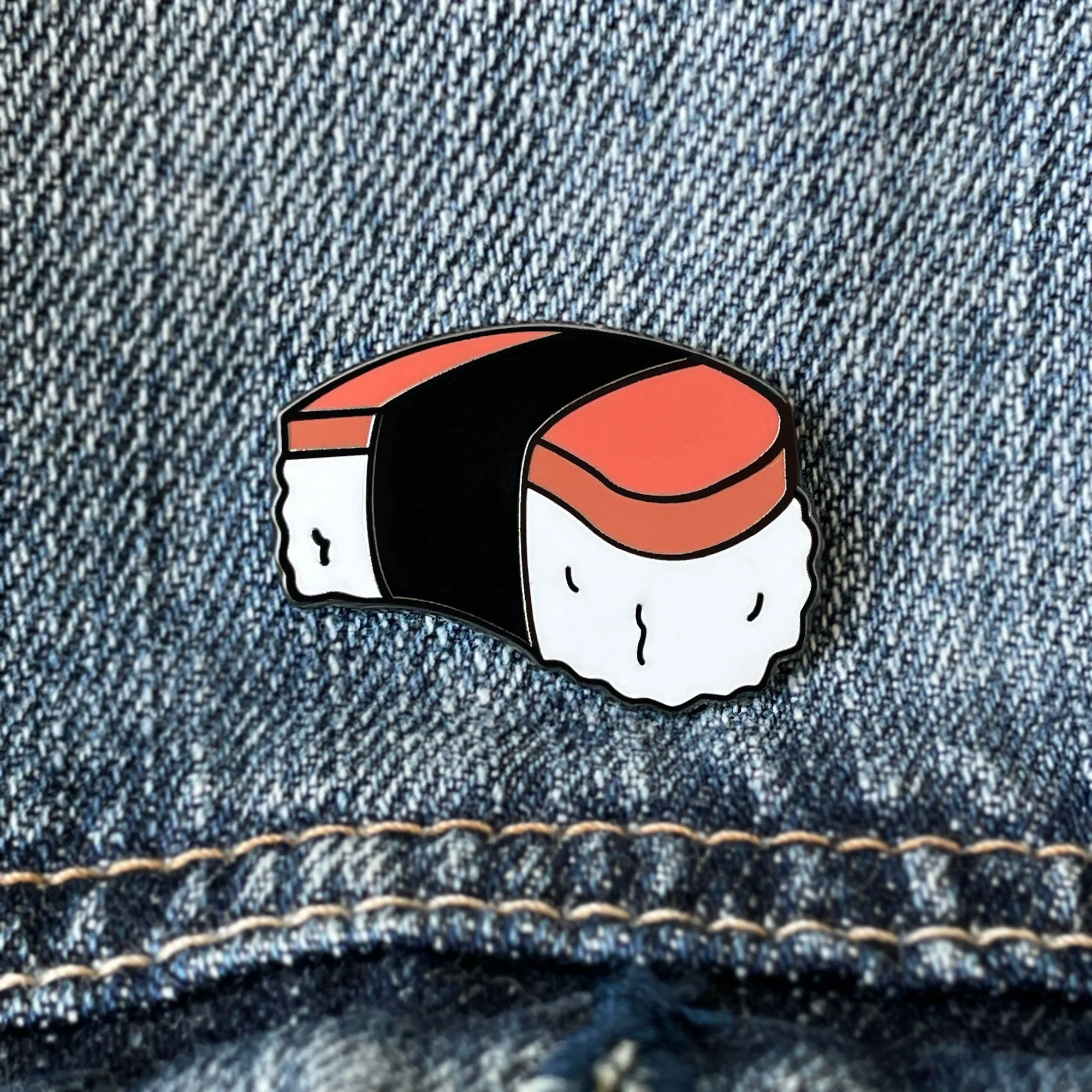Hawaii: Spam Musubi Lapel Enamel Pin
