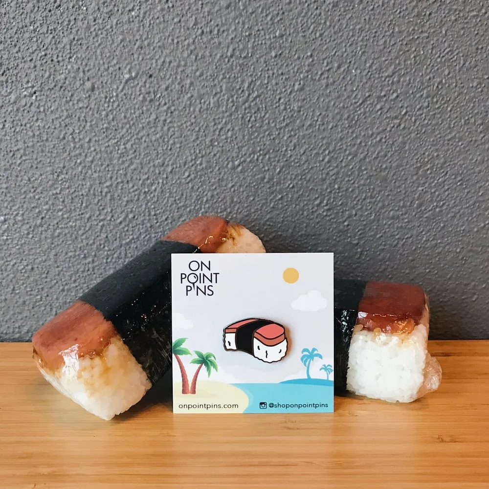 Hawaii: Spam Musubi Lapel Enamel Pin