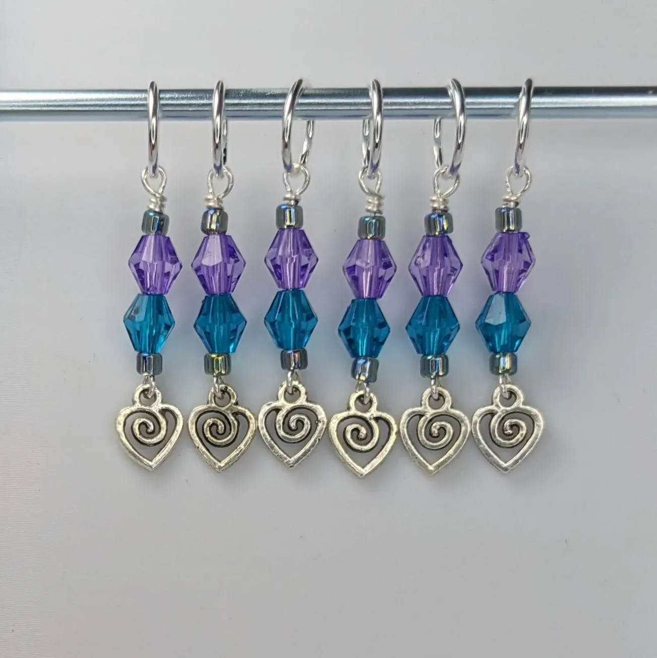 Heart Spiral Stitch Markers