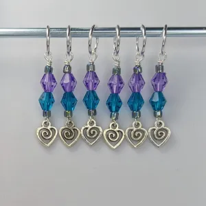 Heart Spiral Stitch Markers
