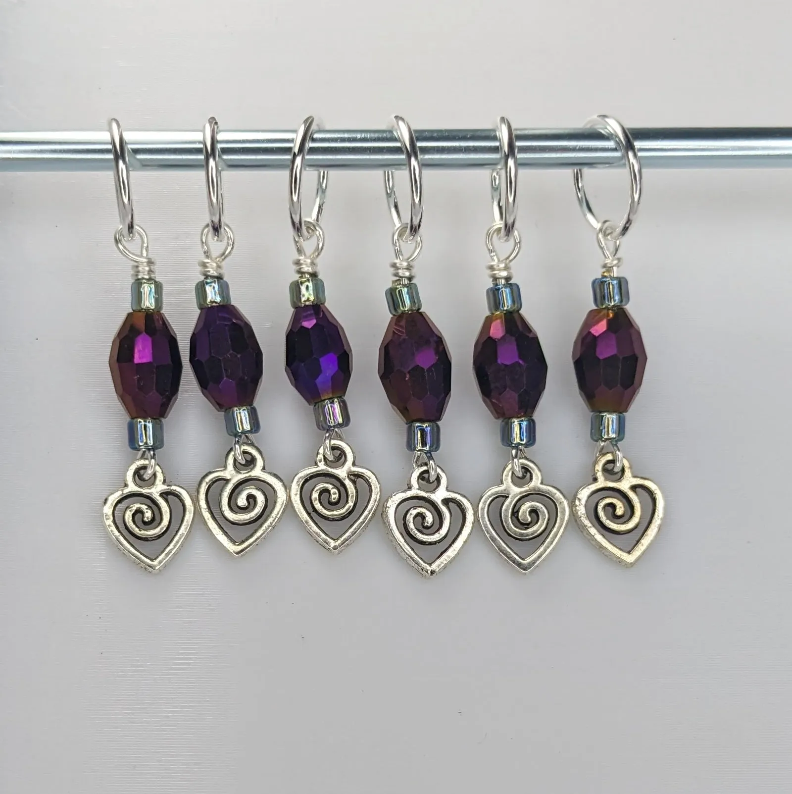 Heart Spiral Stitch Markers