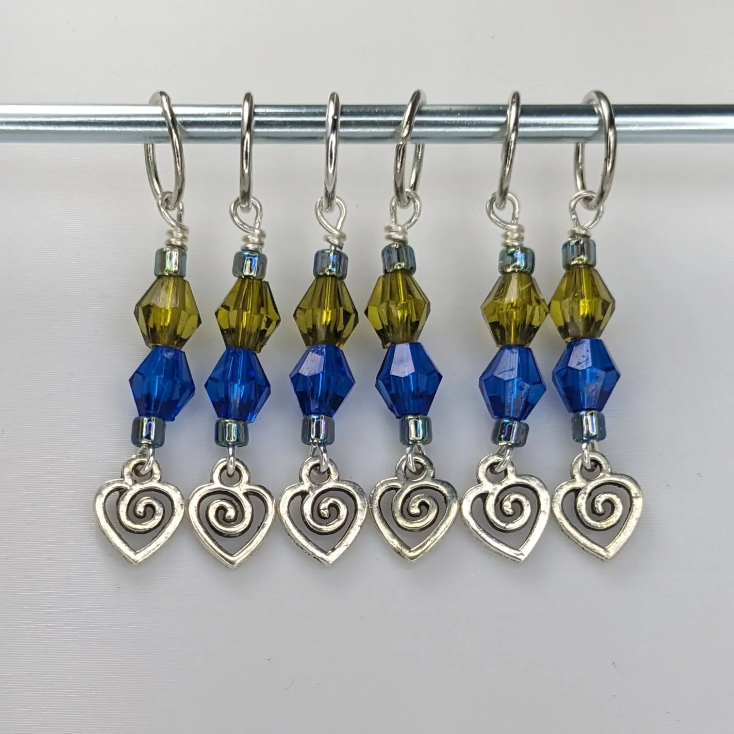 Heart Spiral Stitch Markers