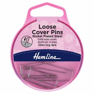 Hemline Sewing Pins - Nickel Loose Cover - 32mm Long (6 pack)