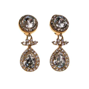 Huge Rhinestone Dangling Statement Earrings